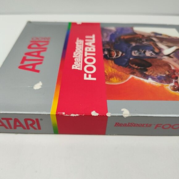 Atari 2600 1987 Vintage Real Sports Football Complete CIB Manual DAMAGED Box - Picture 9 of 14